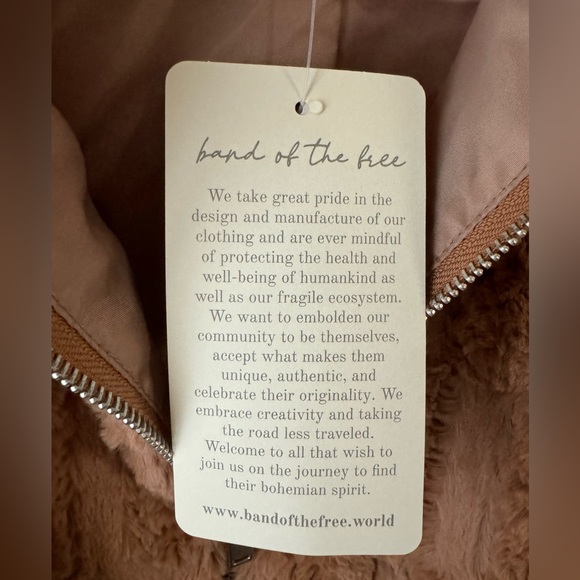 Band of the Free Serpa Brown ZipUp Jacket Size S NWT - Picture 5 of 5